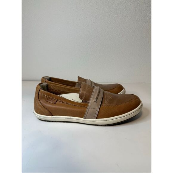 Taos Upward Tan Leather Slip On Loafers Size 7.5 - Picture 3 of 10